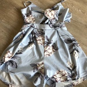 Romper- Blue Flowers